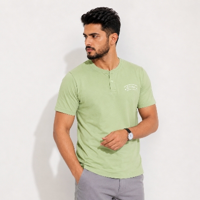Picture of Leaf Green Slim Winner Men'S T Shirt 