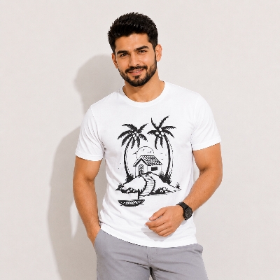 Picture of White Slim Winner Men'S T Shirt 