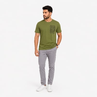 Picture of Olive Drab Slim Winner Men'S T Shirt 