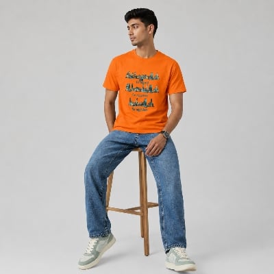 Picture of Orange Slim Winner Men'S T Shirt 