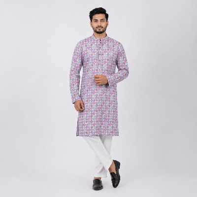 Picture of Winner Mens Light Purplr Panjabi 