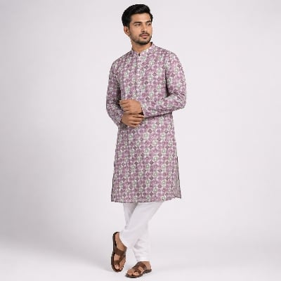 Picture of Winner Mens Purple Panjabi 