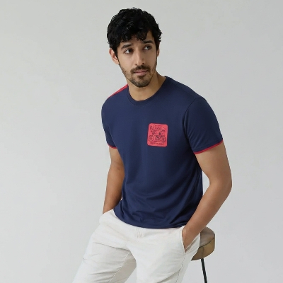 Picture of Winner Mens Peacot T Shirt  - navy
