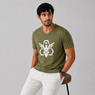 Picture of Winner Mens Olive Drab T Shirt  - green
