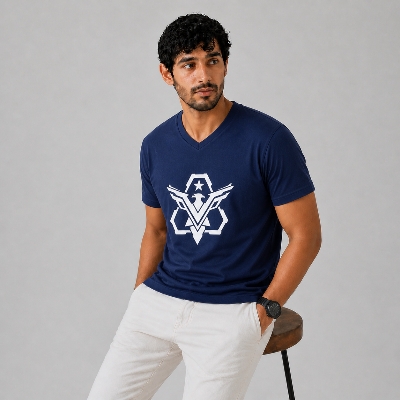 Picture of Winner Mens Peacot T Shirt  - navy