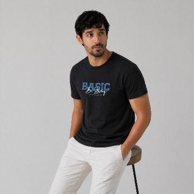 Picture of Winner Mens Black T Shirt  - black