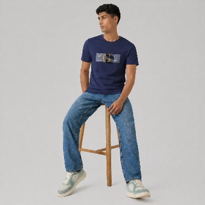 Picture of Winner Mens Peacoa T Shirt  - navy-1
