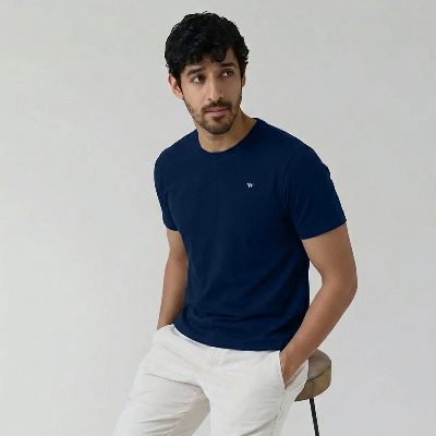 Picture of Winner  Mens Blue Regular T Shirt  - pink