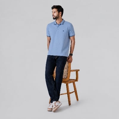 Picture of Winner Mens Blue 24  Polo T Shirt  - pink