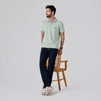 Picture of Winner Mens Green  Polo T Shirt  - pink