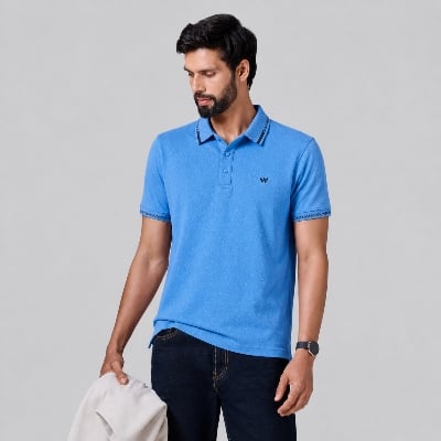 Picture of Winner Mens Blue Polo T Shirt  - pink