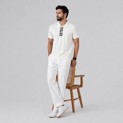 Picture of Winner Mens Glacier Grey Polo T Shirt  - pink