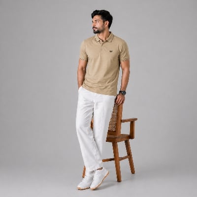 Picture of Winner Mens Brown Polo T Shirt  - pink