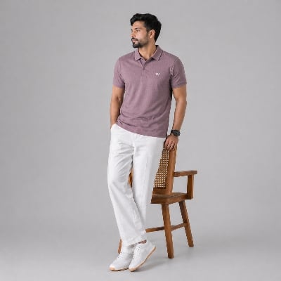 Picture of Winner Mens Purple  Polo T Shirt  - pink
