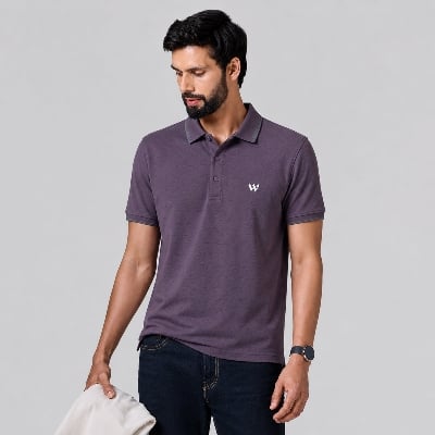 Picture of Winner Mens Purple Polo T Shirt  - pink