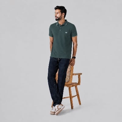 Picture of Winner Mens Green Polo T Shirt  - pink