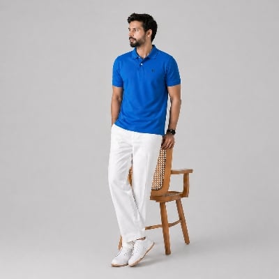 Picture of Winner Mens Brillant Blue Polo  T-Shirt 