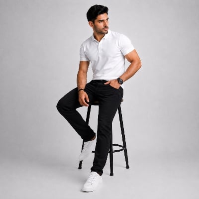Picture of Winner Men's JET BLACK Denim Pant  - black