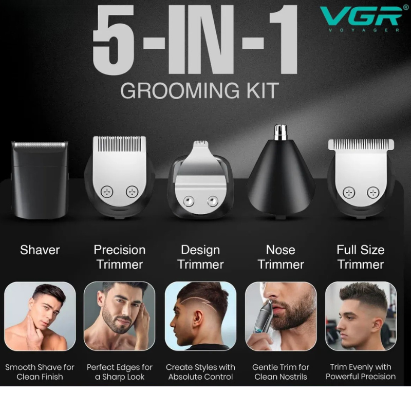 Picture of VGR V-108 Multi-Functional 10-in-1 Grooming Kit for Men