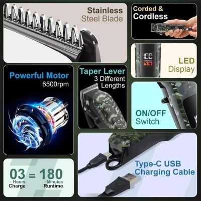 Picture of VGR V-665 Professional Hair Clipper, Salon Trimmer for men