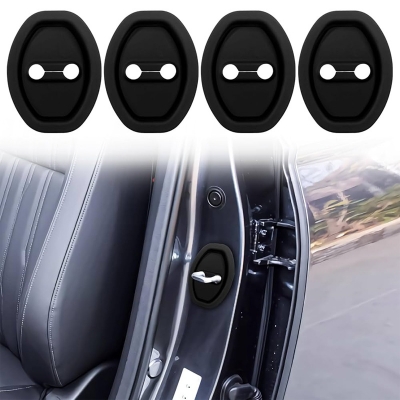 Picture of 4x Universal Car Door Lock Protective Cover Anti Rust Cushion Accessories Black