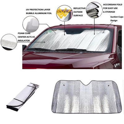 Picture of Auto Parts Car Front Rigid Windscreen Sunshade Sun Shade Visor Screen Cover 140 X 70cm