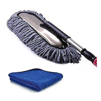 Picture of Car Cleaning Microfiber Duster+ Microfiber Towel.