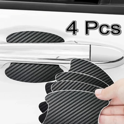 Picture of 4Pcs Car Door Sticker Carbon Fiber Scratches Resistant Cover