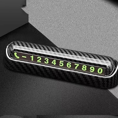Picture of Luxury Carbon Fiber Car Parking Number Plate – Style Meets Functionality