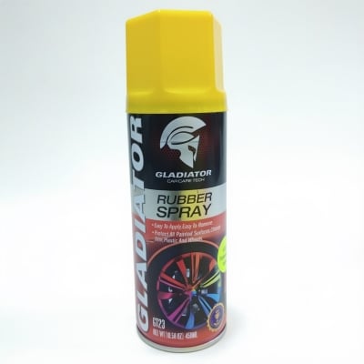 Picture of Gladiator Rubber Spray Yellow color 450ml