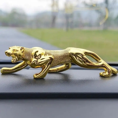 Picture of Golden Jaguar Car Dashboard Showpiece