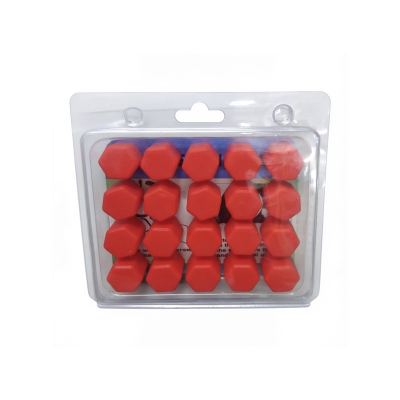 Picture of 20pcs Wheel Nut Rim Cover, for 21mm Nut Car (red)