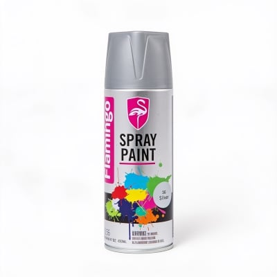 Picture of Flamingo Spray Paint Silver color 450 ml
