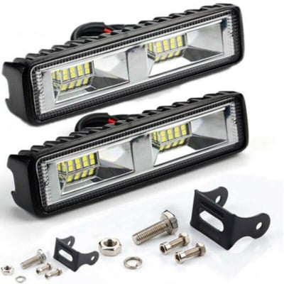 Picture of New 2pcs LED Light Bar Universal Fog Light 18W 12V 16LED Car Work Bar Beam Lamp For SUV Off-Road 2020 Work Light -
