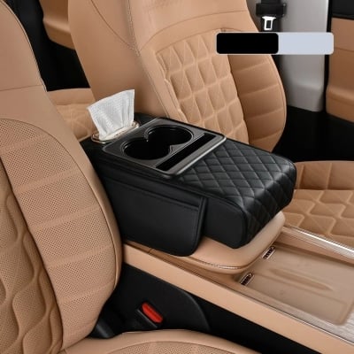 Picture of Luxury Car Armrest Console Box | Built-in Cup Holder & Tissue Box | Ultimate Comfort & Style