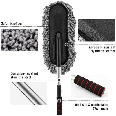 Picture of Microfiber Flat Duster Gray colour