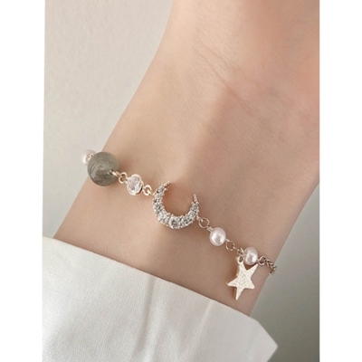 Picture of Korean Style Crystal Star Moon Bracelet