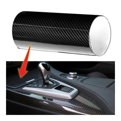 Picture of 7D Glossy Carbon Fiber Vinyl Film Car Interior Wrap Stickers 10 inch