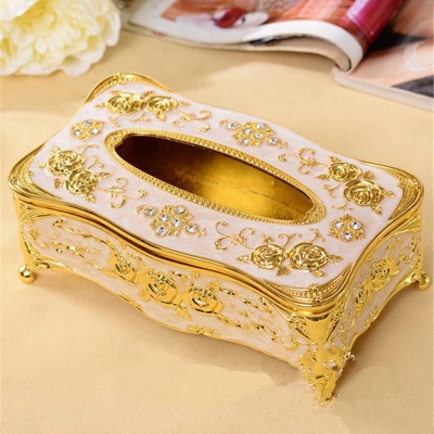 Picture of Universal Luxury European Style Acrylic Tissue Box Tissue Box - Golden (Premium quality)