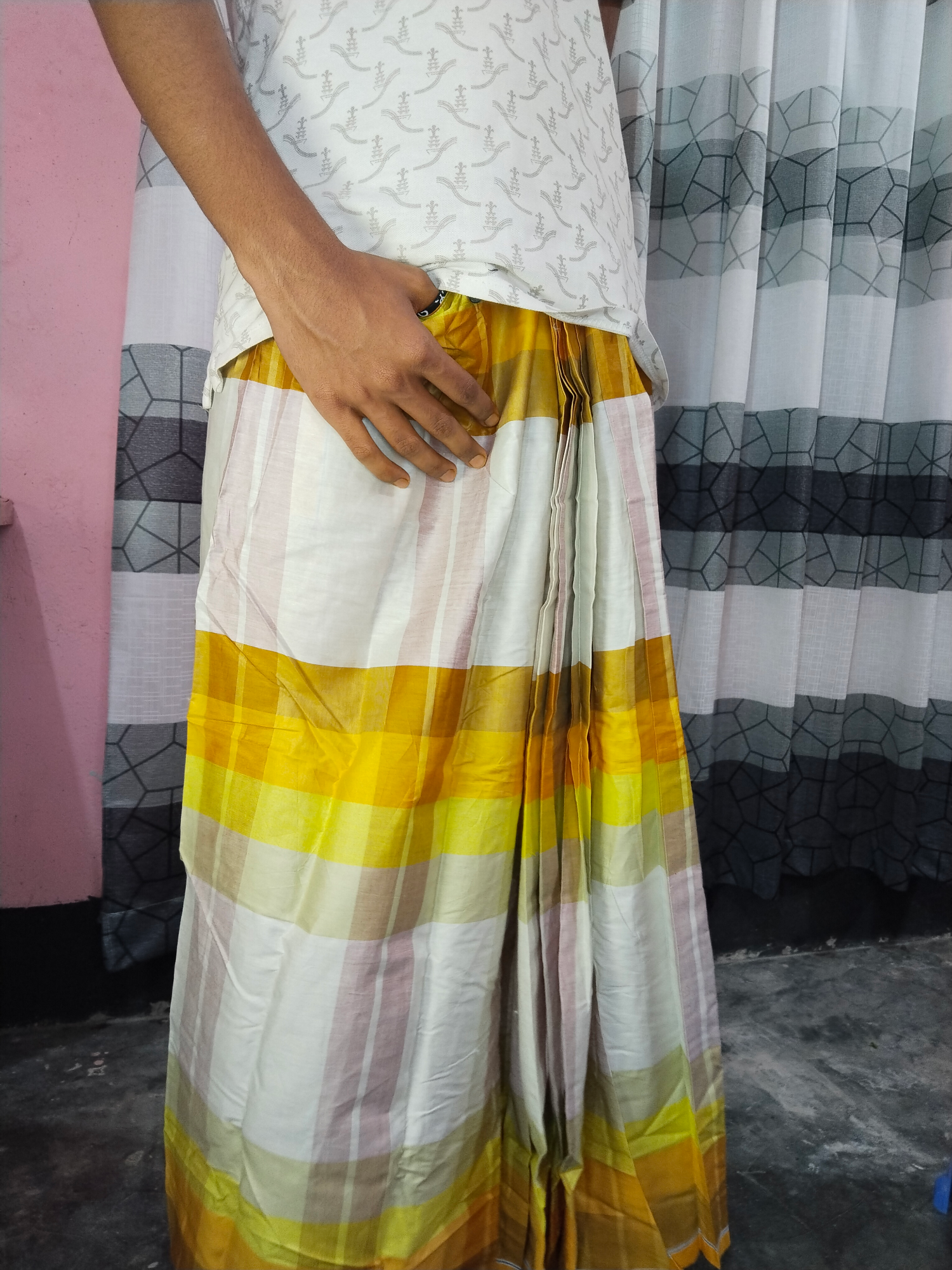 Picture of Smart lungi | Pocket lungi | Digital lungi | Smart Ready Lungi with Pocket for Men | Premium Breathable Cotton Lungi | Comfortable lungi | Stylish Bangladeshi Lungi | Eid collection | Trendy lungi| Amanotsha Pocket lungi