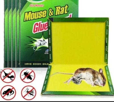 Picture of Mouse Glue Traps 1 pcs with Enhanced Stickiness, Rat Sticky Pad Board for House Indoor Outdoor,  