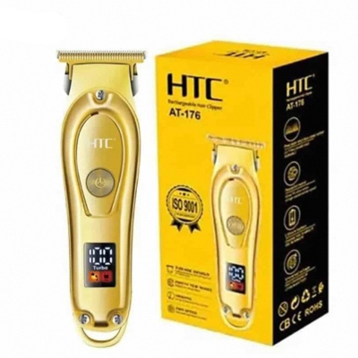 Picture of HTC AT-176/179 Professional Men's Hair Trimmer and Beard Trimmer for Hair Removal Face Head and Body Hair LED Display Hair Trimmer with Ultra Sharp Blades Gift Man