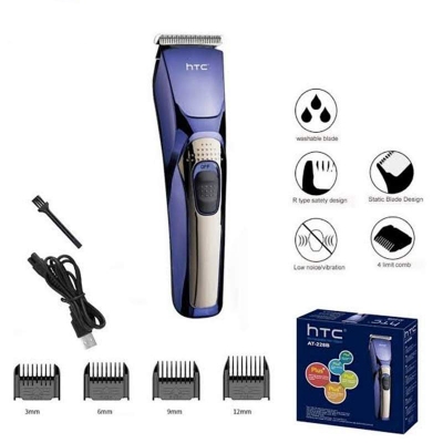 Picture of HTC AT-228/228B Beard Trimmer And Hair Clipper For Men 4 clip