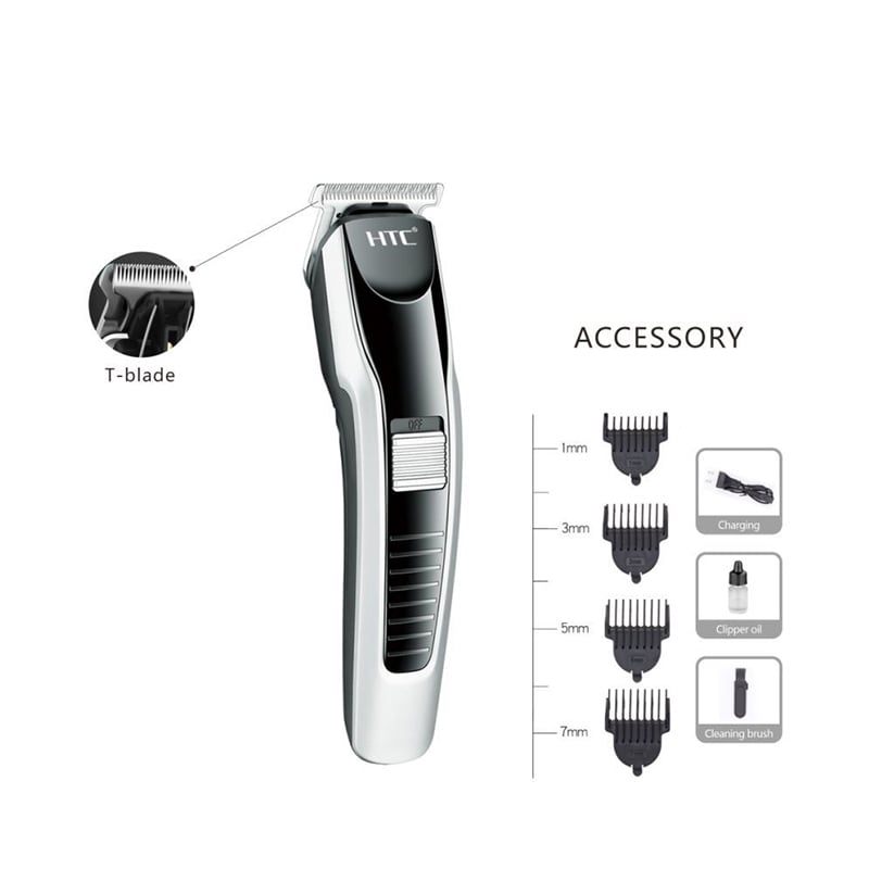 Picture of HTC AT-538 Rechargeable hair and beard trimmer Run Time 45 Minute 4 Size Clip.