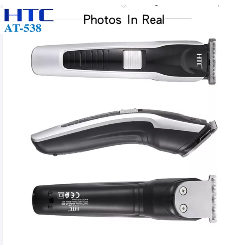 Picture of HTC AT-538 Rechargeable hair and beard trimmer Run Time 45 Minute 4 Size Clip.