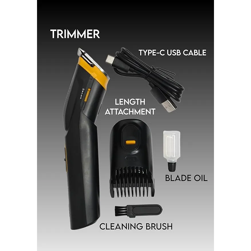 Picture of HTC AT-509 Rechargeable Men’s Beard Trimmer Self-Sharpening Blades for Beard and Hair Care