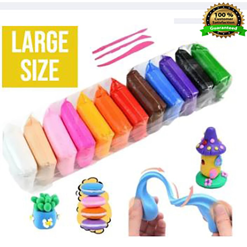 Picture of Super Soft Light Clay Modeling Air Dry Clay For DIY Handmade Toys 12 shade -Multicolor