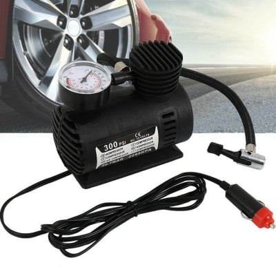 Picture of Portable Air Compressor 12v With Dial Pressure Gauge  