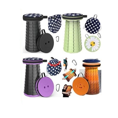 Picture of Outdoor Rainbow Folding Stool Portable Chair Adjustable Rainbow Retractable Stool Fishing Retractable Folding Stool Furniture.