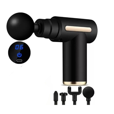 Picture of Body Massager Gun Handheld High Torque Powerful Motor Deep Tissue Percussion Massage Tool with Multiple Heads - Multicolor
